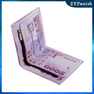 unisex cuero papel dinero monedero 10000 yen cartera de identificación titular de la tarjeta de bolsillo bolsa