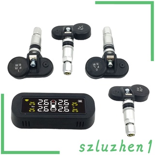 [Hi-tech] Sistema de monitoreo de presión Solar USB TPMS LCD de neumáticos de coche + 4 sensores internos