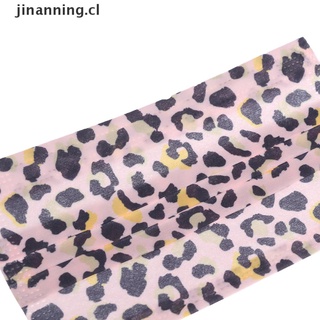 aning 50pcs mascarillas desechables para adultos, tela antiviento, 3 capas de estampado de leopardo. (8)