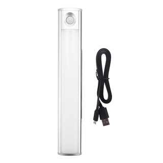 luz de sensor de movimiento, led armario luz de noche recargable usb automático 33 led con cinta adhesiva magnética para armario armario armario armario pasillo cocina (blanco puro)