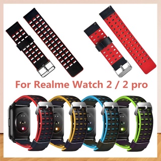 Suitable for Realme Watch 2/ 2 pro 22mm leather two-tone sports replacement strap APOD1