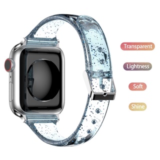 correa de silicona para apple watch band 44mm 40mm iwatch band 38mm 42mm slim glitter mujeres pulsera apple watch series 3 4 5 6 se abbacy