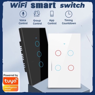 Nuevo-1/2/3 gang TUYA WiFi Smart Touch Switch Luz De Hogar Botón De Pared 120 X 72 Mm Para Alexa Y Google Home Assistant Estándar De Ee.uu .-cl