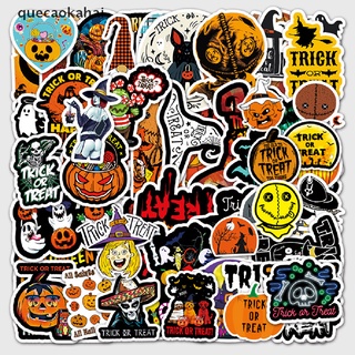 quecaokahai 50 unids/set horror halloween dibujos animados graffiti pegatina equipaje portátil pegatina cl