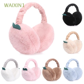 Waixin1 Mulheres Outono Inverno Quente Bonito Plush Fur Earmuffs Dobráveis quentes De Orelha Confortável/Multicolor