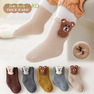 BROUILLARD Kawaii Thick Terry Socks Soft Toddler Socks Anti Slip Bear Baby Socks Cute Winter Autumn Leg Warmers Non-Slip Newborn Baby Cartoon Doll Socks/Multicolor