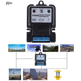 jijin 1pc 6v 12v 10a auto panel solar controlador de carga de batería regulador de cargador pwm.