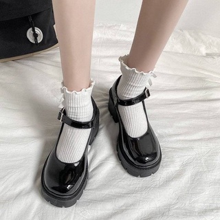 Japonés Mary Jane Mujer De Suela Gruesa JK Uniforme Zapatos 2021 Nuevo lolita Esponja Pastel Pequeños De Cuero Salvaje Tacón Grueso retro (4)