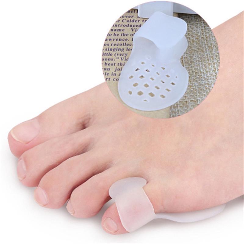 1 par de dedos del pie pequeño pulgar uso diario gel de silicona dedo del pie protector cuidado de los pies