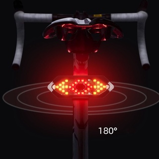 Youn luz trasera de advertencia de conducción nocturna para bicicleta izquierda/derecha luz de señal de giro USB carga al aire libre de seguridad bicicleta luz trasera deportes ciclismo equipo de modificación piezas (5)