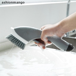 Ashionmango: cepillo de limpieza de cocina, mango largo, cepillo de limpieza de platos, herramientas de cocina