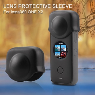 sq tapa de lente extraíble a prueba de polvo cubierta protectora de silicona para insta360 one x2