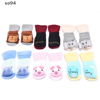 xo94 moda de dibujos animados bebé calcetines antideslizantes recién nacido piso calcetines de algodón botas calientes.