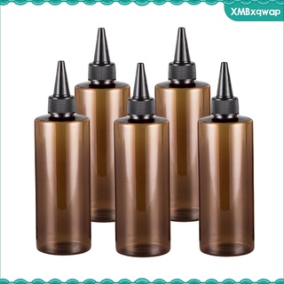 5 piezas 8oz aplicadores de tinte para el cabello crema pintura pigmento acondicionador botellas