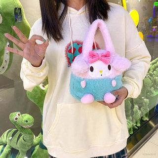 Sanrio Cinnamoroll Melody Pikachu Lindo Bolso De Las Mujeres De Dibujos Animados Ins Chica Teléfono Móvil Bolsa De Felpa Muñeca Japonesa Dulce De Alta Calidad