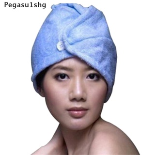 [pegasu1shg] toalla de microfibra para el cabello, secado, baño, spa, gorro turbante, ducha seca caliente