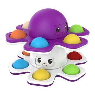 nuevo cambio de cara pulpo dedo spinner juguete antiestrés empuje pop burbujas fidget spinner juguetes para adultos niños aliviar el estrés sht (7)