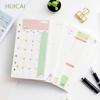 Huicai mensual semanal planificador diario A5 A6 To do lista 45 hojas cuaderno papel hoja suelta recambio de papel