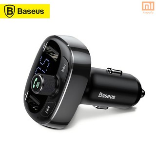 (original) nuevo Baseus S-09 T cabeza de gato BT MP3 cargador de coche Dual USB cargador de teléfono de coche 3.4A manos libres llamada cargador de coche Dual