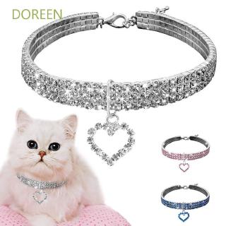 DOREEN Colgante En Forma De Corazón Para Cachorro Gato Teddy Bling Diamond Collar Para Mascotas (1)
