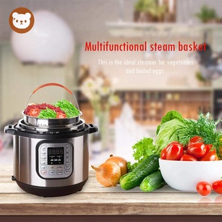 Multifunctional Stainless Steel Steam Basket Silicone Handle Kitchen Tools