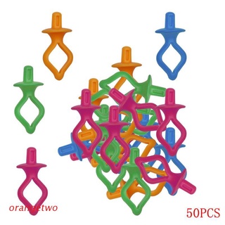 ORANG 50pcs Silicone Thread Clips Bobbin Holders Clips Clamps Tool Craft Storage Holder Random Color
