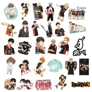 Fash 50 pegatinas de Anime Haikyuu impermeables pegatinas de vinilo para portátil Macbook, equipaje