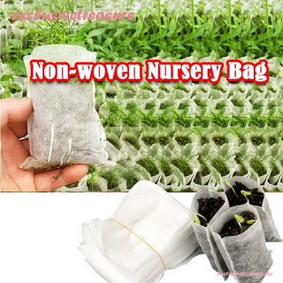 500pcs no tejido bolsa de plántulas planta crecer bolsa de nutrición bolsa de jardinería suministros EXCLUS