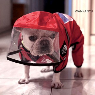eg impermeable perro cachorro impermeable gorra transparente ala lluvia ropa al aire libre mascota ropa