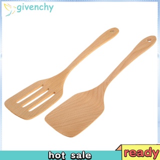 espátula de madera antiadherente de haya cuchara de cocina cuchara utensilios de cocina (1)