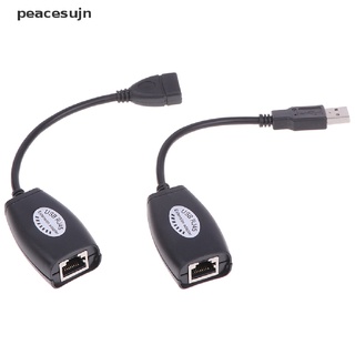 [jn] Adaptador Extensor USB UTP Sobre Un Solo Cable RJ45 Ethernet CAT5E 6 Hasta 150 Pies .