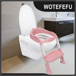 [wotefefu] Asiento de inodoro plegable para niños, ajustable, taburete antideslizante, suave, con taburete de plástico, silla para orinar (6)