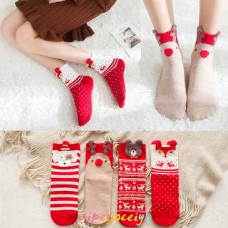 Calcetines largos rojos De navidad (1)