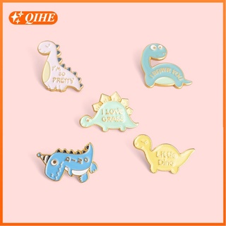 5 Styles of Cute Cartoon Dinosaur Lapel Pin Backpack Badge Brooch Jewelry Gift for Friends
