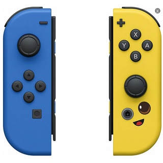 nintendo switch joy-con controladores par fortnite edition azul/amarillo