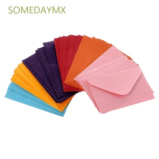 Somedaymx suministros escolares Mini sobres 50 unids/Pack coloridos sobres de papel fiesta boda suministros de oficina papelería tarjetas de felicitación para carta invitación sobres/Multicolor (1)
