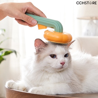 cchstore peine para mascotas con botón de limpieza de un clic, lavable, para mascotas, gatos, perros, limpieza, pinceles, suministros para mascotas