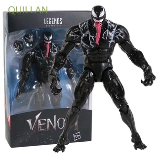 Quillan Collection Legends Series PVC Spider-Man Venom figura de acción 18cm 7 pulgadas niños Marvel articulaciones movible modelo juguete/Multicolor