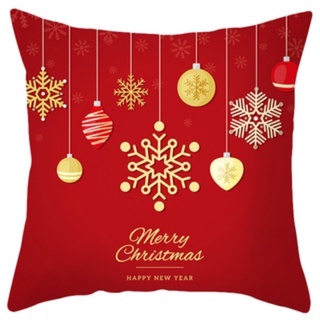 C navidad patrón funda de cojín de una sola cara impresión hogar vida decoración funda de almohada (7)