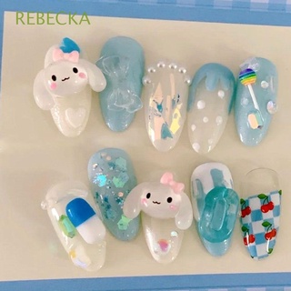 REBECKA Japanese-style Nail Art Decoration Cartoon Manicure Accessories Puppy Nail Art Jewelry Cute Transparent Resin Lovely Big Ear Dog DIY Nail Ornament/Multicolor (1)