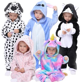 pijama de una pieza divertida unicornio kigurumi/onesie/blue stitch/animal para niños/ropa de dormir para dormir