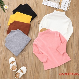 Ont-kids Tops, Unisex Color sólido cuello redondo manga larga jersey blusa para primavera otoño, 18 meses-6 años