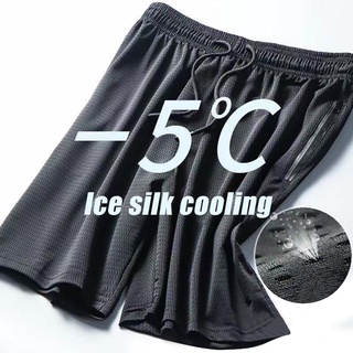 los hombres de hielo de seda casual pantalones ultra-delgado pantalones deportivos de secado rápido transpirable aire acondicionado pantalones de gran tamaño para el verano