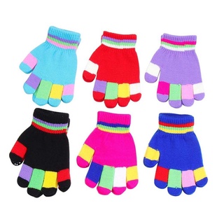 Lijia guantes De Dedo antideslizantes/cálidos/multicolores Para niños/deportes al aire libre/invierno (5)