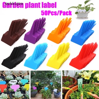 [qukk] 50 etiquetas de jardín tipo t plantas impermeables 11 colores etiquetas de plantas para planta signo 458cl