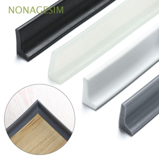 NONAGESIM Non-slip Water Retaining Strip Bendable Self-Adhesive Water Stopper Flood Barrier Shower Dam Barrier Silicone Bathroom Accessories Dry and Wet Separation Shower Dam Door Bottom Sealing Strip/Multicolor