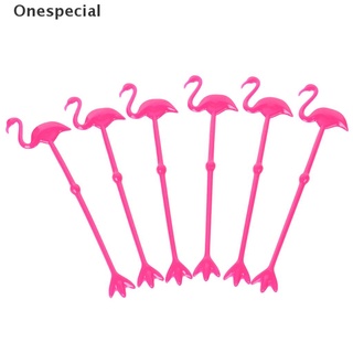 [onespecial] 6 unids/set flamingo plastic drink stir swizzle sticks drink cocktail bar agitador. (9)