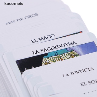 [kacomeis] 78 cartas rider waite original tarot tarjetas baraja instrucciones de tamaño regular dsgf (2)