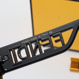 Nueva marca de lujo FENDI mujeres gafas de sol cuadradas degradadas lente de alta calidad femenina cuadrada gradiente lente marco de Metal (5)