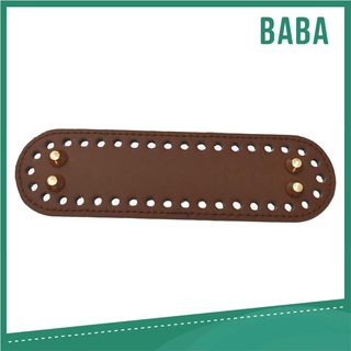 [Baba] bolsa de ganchillo de cuero de la PU inferior ovalada para bolsas Base cojín con agujeros - se puede utilizar como tejido de ganchillo a mano, bricolaje